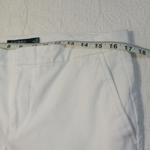 Lauren Ralph Lauren Dress Pants Womens White Size 12P Cotton Blend Professional - Picture 11 of 13